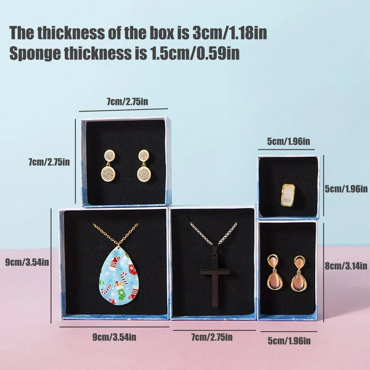 20PCS Cloud Jewelry Box Earrings Necklace Ring Bracelet DisplayOrganizer - 11*12*6cm（Bag）