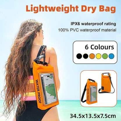 Outdoor Crossbody Bag Two-in-One Mobile Phone Waterproof Bag PVC Swimming - Green