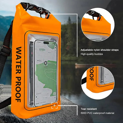Outdoor Crossbody Bag Two-in-One Mobile Phone Waterproof Bag PVC Swimming - Green