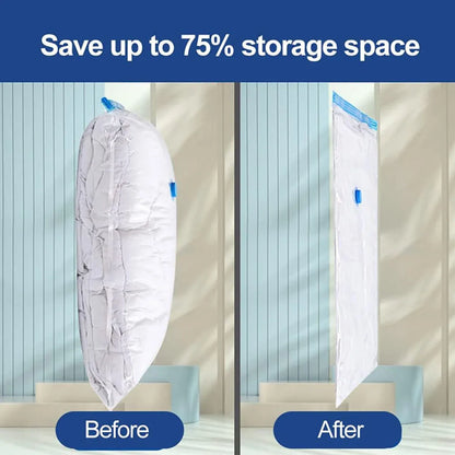 6PCS Vacuum Storage Bags Space Saving for Clothes Bedding Travel
