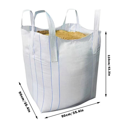 Heavy Duty Bulk Ton Bag White Thickened Woven Sack Large Lifting Storage Bag