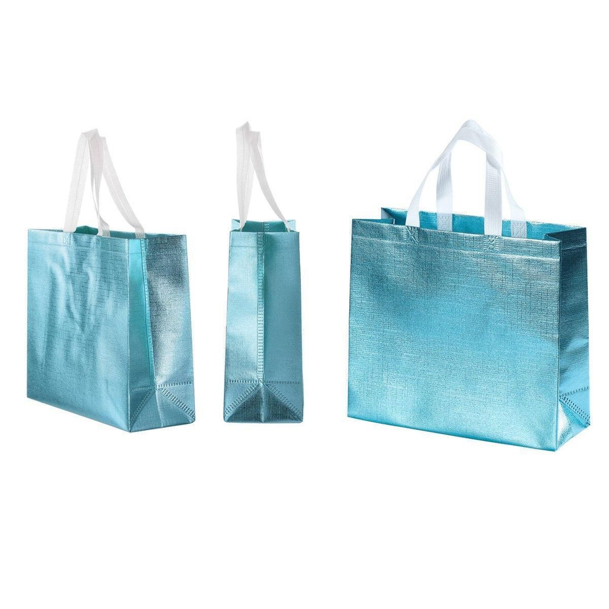 25PCS Embossed Non-Woven Tote Bag Fashion Shopping Gift Packaging Bag - Gold-40*30*12cm