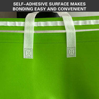 50PCS Green Takeaway Packaging Bags with Handles and Self-Adhesive Seal - M