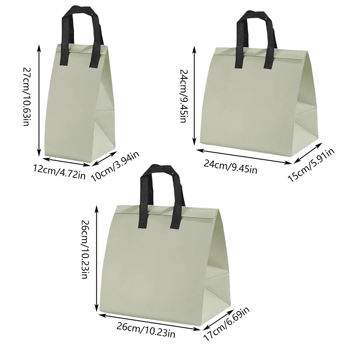 50 Pcs Waterproof Insulated Packaging Bags for Hot and Cold Drinks - L