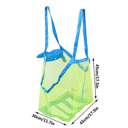 Mesh Beach Toy Bag Sand Away Tote for Swimming Pool Storage S or L Size - S