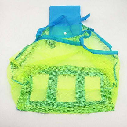Mesh Beach Toy Bag Sand Away Tote for Swimming Pool Storage S or L Size - S