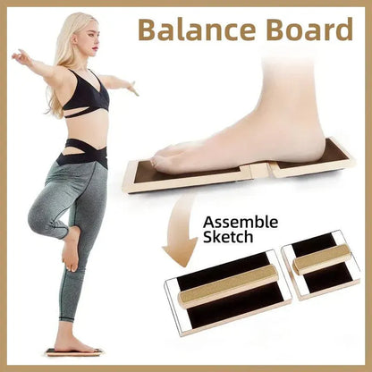 Wooden Yoga Foot Stretching Balance Board Training New Ballet Single Leg Balance