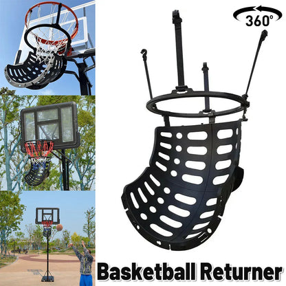 Basketball Ball Return Attachment Rebound Net Training Shot Practice Hoop System