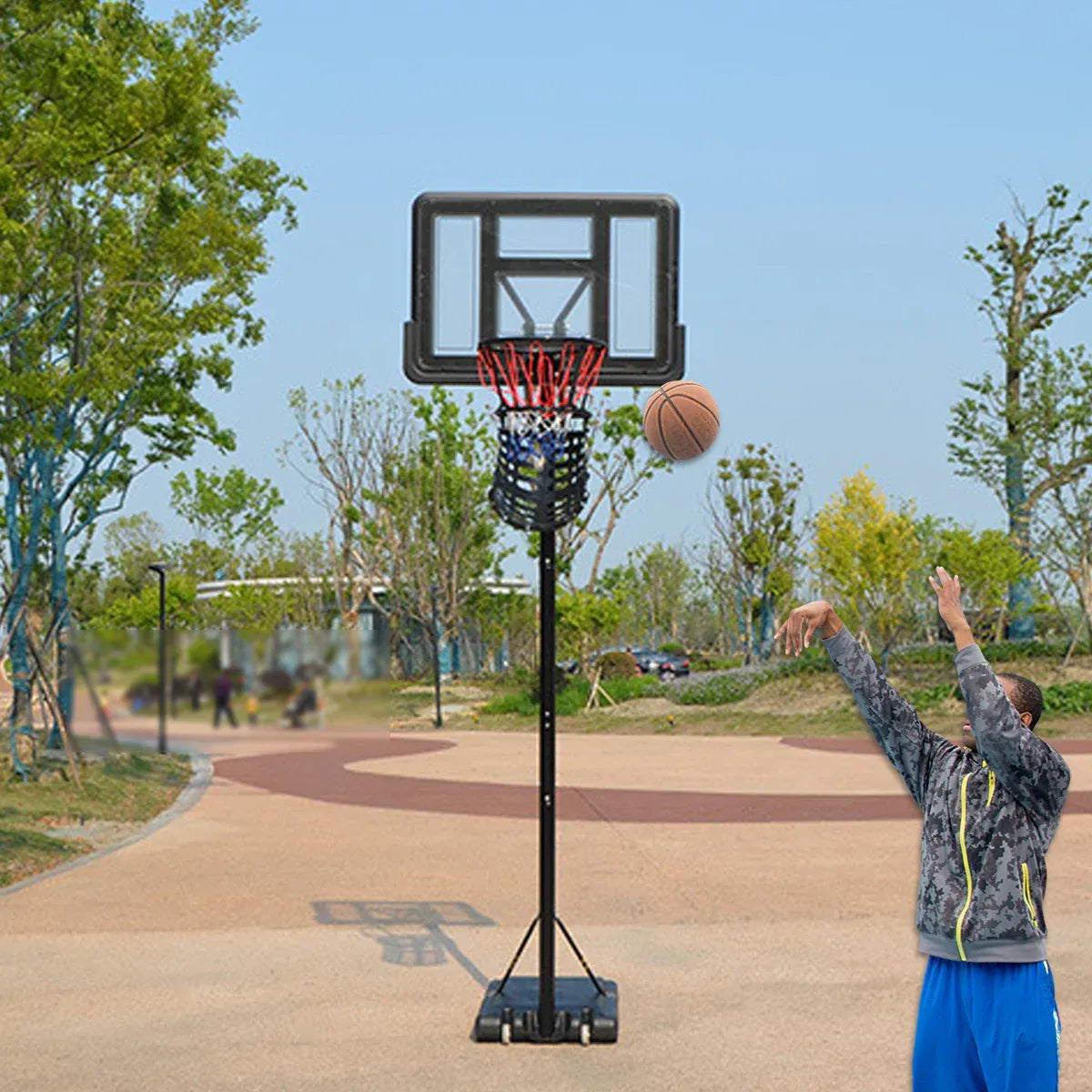 Basketball Ball Return Attachment Rebound Net Training Shot Practice Hoop System
