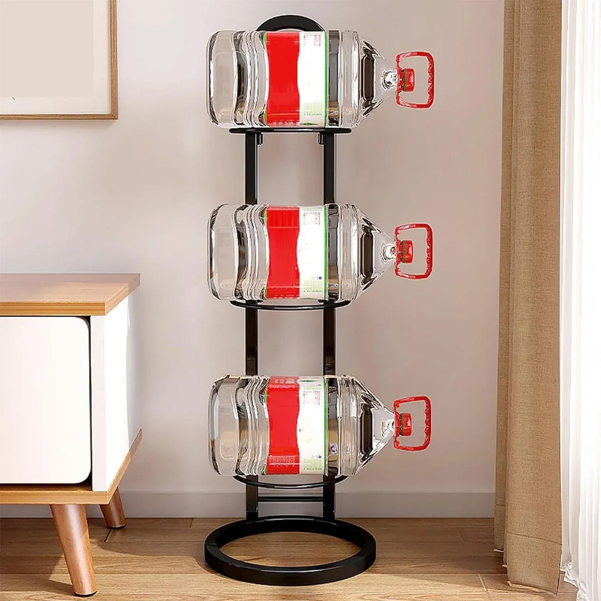 3/4Tier Basketball Stand Ball Organizer Storage Rack Basketball Equipment Holder - White-3 Layers