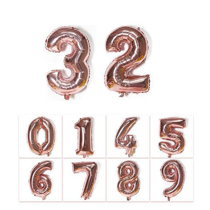 Rose Gold 32 Inch Foil Number Balloon 81cm Birthday Party Wedding Decoration - Rose Gold 7