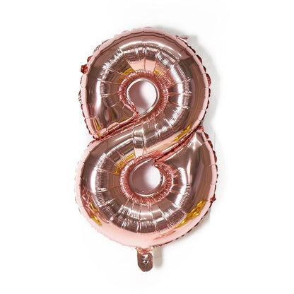 Rose Gold 32 Inch Foil Number Balloon 81cm Birthday Party Wedding Decoration - Rose Gold 8