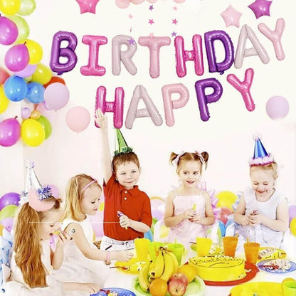 45-50 Pcs Happy Birthday 3D Unicorn Decoration Balloons Diy Decor Party Set - 01