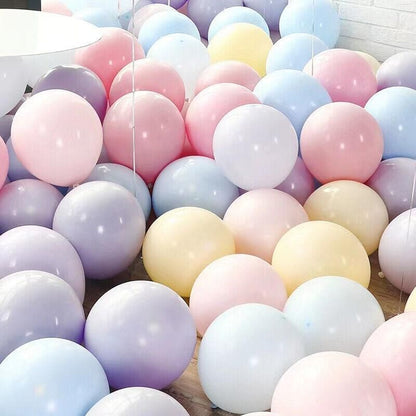 25cm Pastel Latex Balloons for Party Decoration Macaron Colour Helium Air Fill 10/100PCS - Blue 10PCS