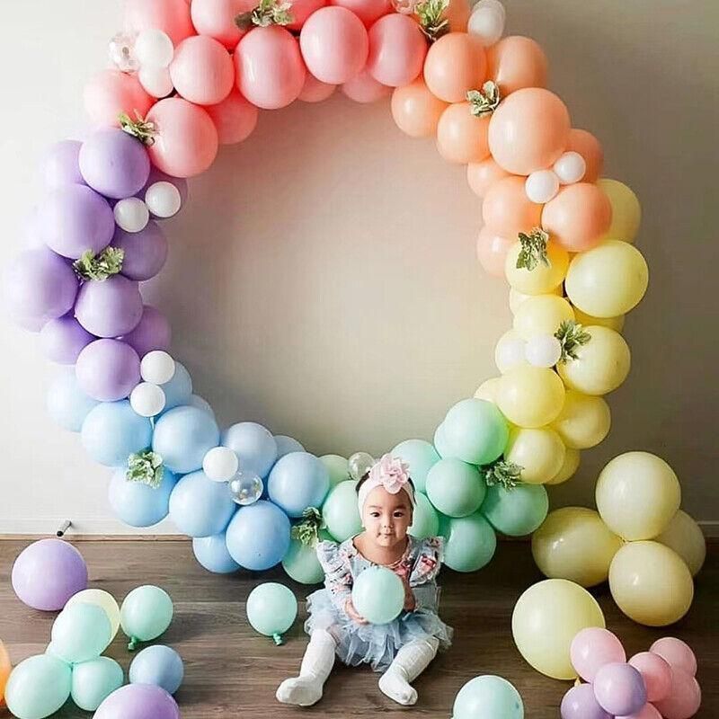 25cm Pastel Latex Balloons for Party Decoration Macaron Colour Helium Air Fill 10/100PCS - Blue 10PCS