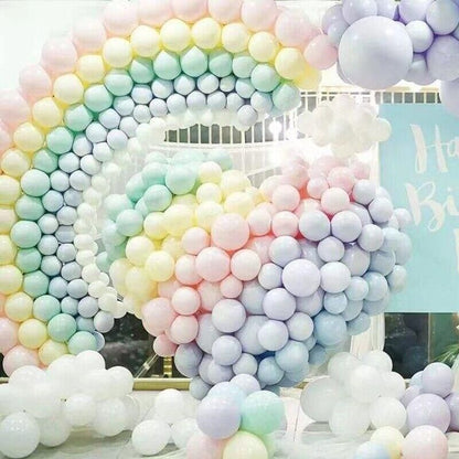 25cm Pastel Latex Balloons for Party Decoration Macaron Colour Helium Air Fill 10/100PCS - Grey 100PCS