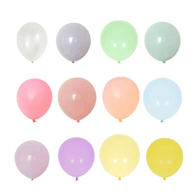 25cm Pastel Latex Balloons for Party Decoration Macaron Colour Helium Air Fill 10/100PCS - White 10PCS