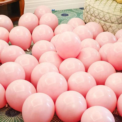 25cm Pastel Latex Balloons for Party Decoration Macaron Colour Helium Air Fill 10/100PCS - White 10PCS