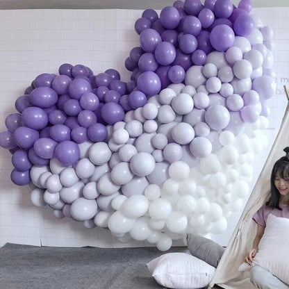 25cm Pastel Latex Balloons for Party Decoration Macaron Colour Helium Air Fill 10/100PCS - White 10PCS