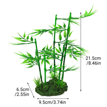 Aquarium Simulation Bamboo Decor Fish Tank Background Decoration