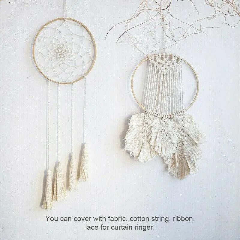10PCS Bamboo Embroidery Hoops for Sewing Cross-Stitch & Wedding Crafts - 26CM