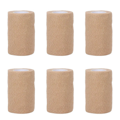 6PCS Self Adhesive Elastic Wrap Non Woven Cohesive Tape for Sports and Daily Use - 7.5cm
