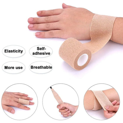 6PCS Self Adhesive Elastic Wrap Non Woven Cohesive Tape for Sports and Daily Use - 7.5cm