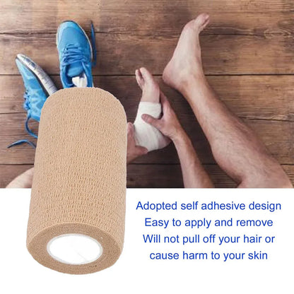 6PCS Self Adhesive Elastic Wrap Non Woven Cohesive Tape for Sports and Daily Use - 7.5cm