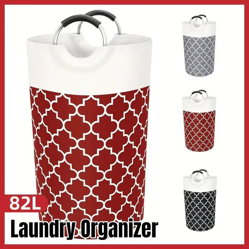 82L Large Capacity Laundry Basket for Dirty Clothes Toy Storage and Organizing - Black
