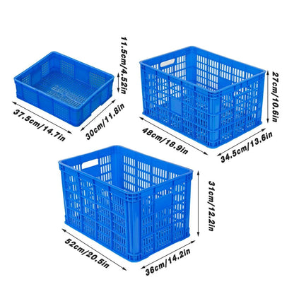 Plastic Rectangular Storage Basket Finishing Transport Box Organizer for Home - 48x34.5x37cm