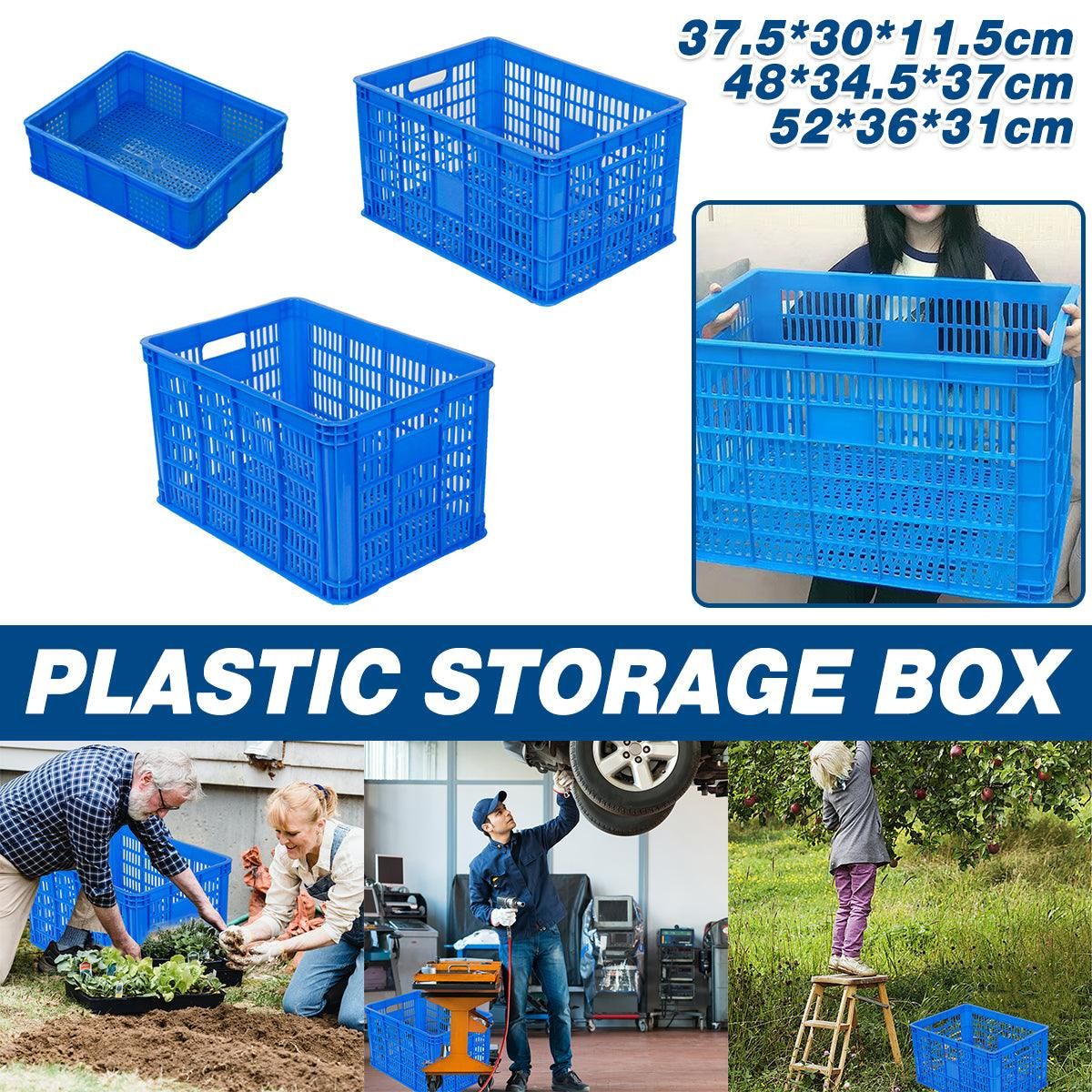 Plastic Rectangular Storage Basket Finishing Transport Box Organizer for Home - 52x36x31cm