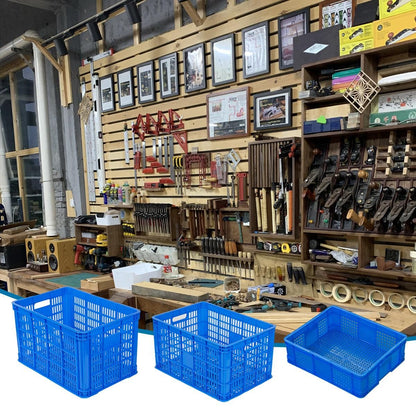 Plastic Rectangular Storage Basket Finishing Transport Box Organizer for Home - 52x36x31cm