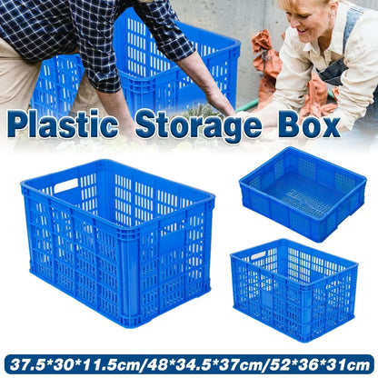 Plastic Rectangular Storage Basket Finishing Transport Box Organizer for Home - 52x36x31cm