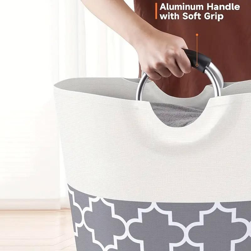 82L Large Capacity Laundry Basket for Dirty Clothes Toy Storage and Organizing - Grey