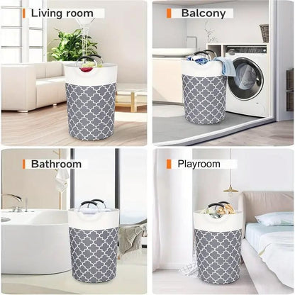 82L Large Capacity Laundry Basket for Dirty Clothes Toy Storage and Organizing - Grey