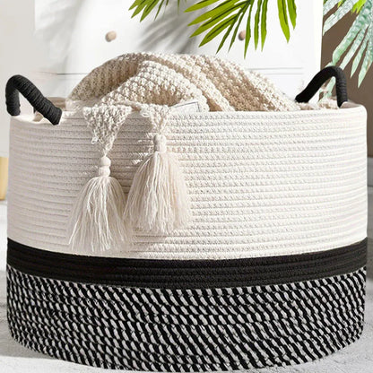 Foldable Large Laundry Hamper Dirty Clothes Basket Space Saving Durable For Home - Black