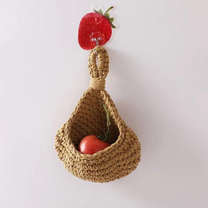 Hanging Wall Organizer Vegetable Fruit Basket Kitchen Storage Pouch Bag Diy 6Size - XL