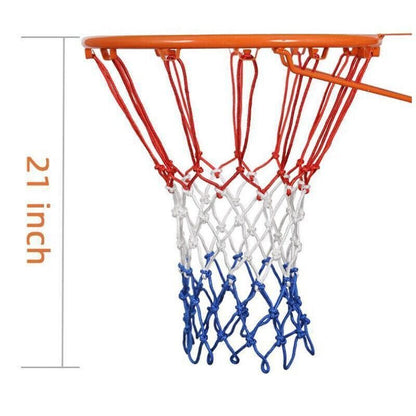 2Pcs Tri-Colour Basketball Hoop Nets Red White Blue Standard Replacement