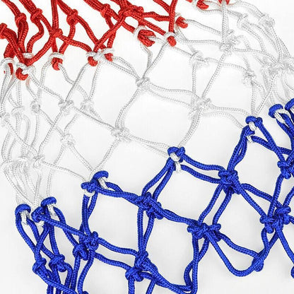2Pcs Tri-Colour Basketball Hoop Nets Red White Blue Standard Replacement