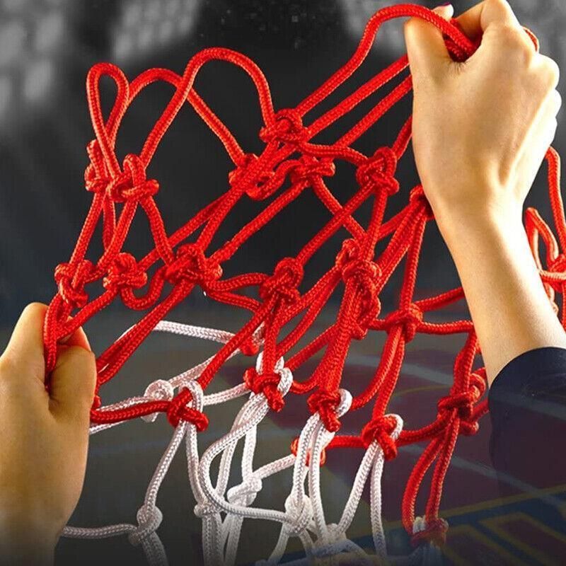 2Pcs Tri-Colour Basketball Hoop Nets Red White Blue Standard Replacement