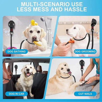 Dog and Cat Grooming Bath Holder Pet Clipper Blow-Dry Leash Table Sling Set