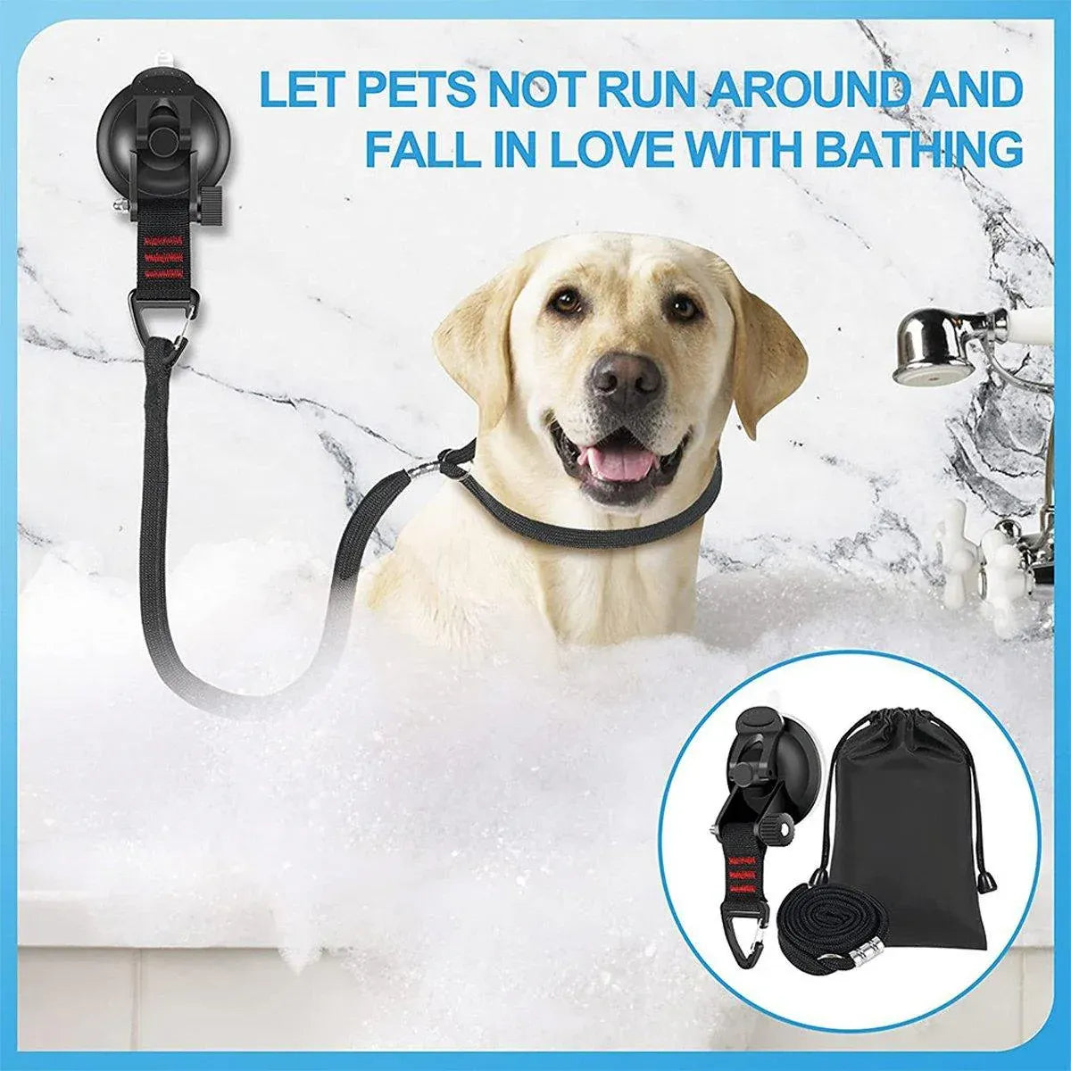 Dog and Cat Grooming Bath Holder Pet Clipper Blow-Dry Leash Table Sling Set