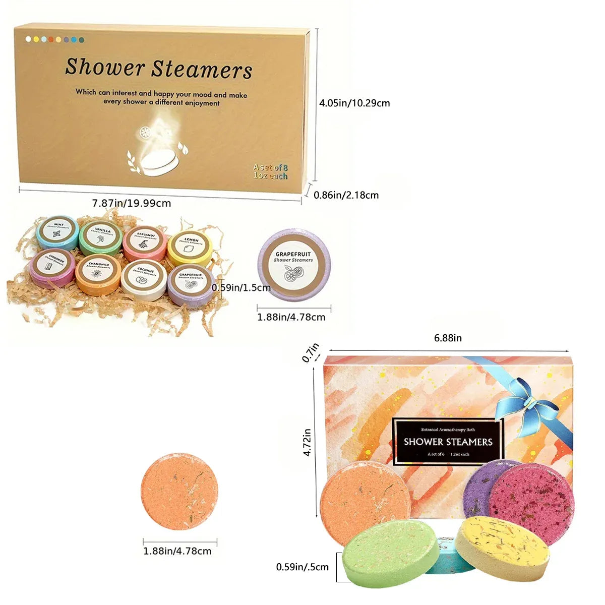 Shower Steamers Gift Set Aromatherapy Tablets for Spa and Relaxation - 35g-6pcs