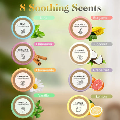 Shower Steamers Gift Set Aromatherapy Tablets for Spa and Relaxation - 35g-6pcs