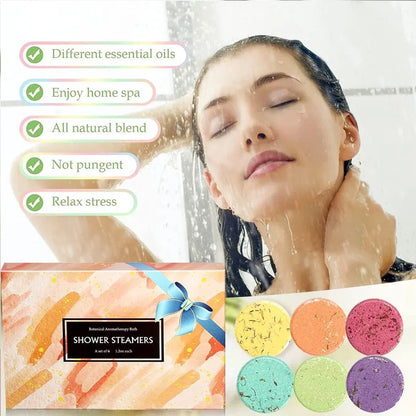 Shower Steamers Gift Set Aromatherapy Tablets for Spa and Relaxation - 35g-6pcs
