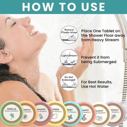 Shower Steamers Gift Set Aromatherapy Tablets for Spa and Relaxation - 35g-6pcs