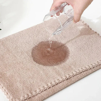 Coral Velvet Towel Set Bath Towels Soft Absorbent Quick Dry Face Hand Cloth Home - Brown