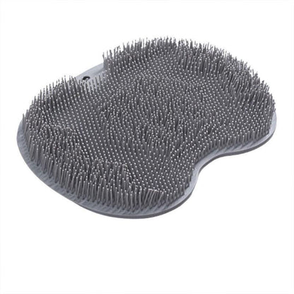 Foot Back Body Scrubber Massager Pad Shower Bath Exfoliating Brush Cleaning Mat - Dark Grey