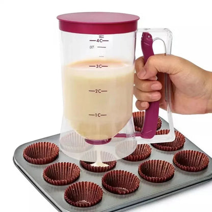 Batter Dispenser Measuring Cup Funnel Cake Cupcake Pancake Baking Tool - Purple