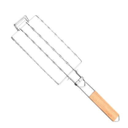 Portable Sausage Grill Net BBQ Tool Hot Dog Grill Holder Cooking Basket BBQ Rack